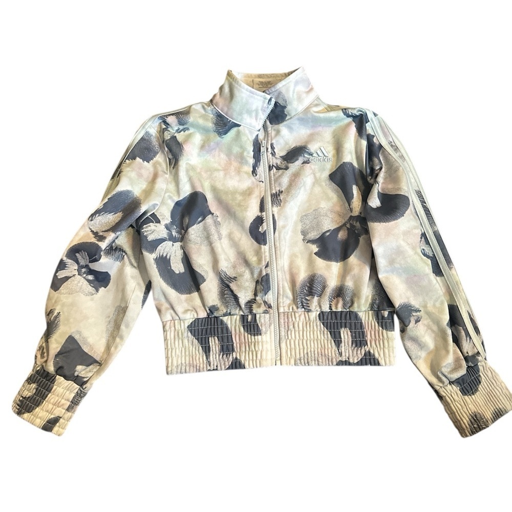 Adidas Girl 7/8 Floral Print Zipup